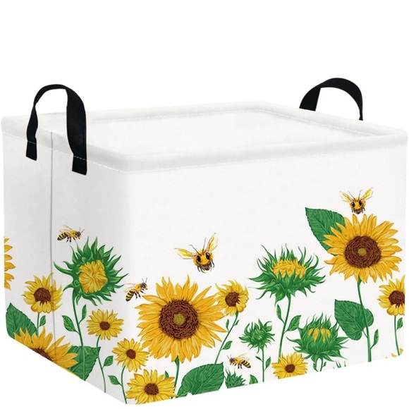 Sunflower Storage Bin with Handles - Picture 1 of 5